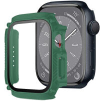 Carcasă rezistentă Armor cu sticlă securizată pentru Apple Watch 41 mm - verde