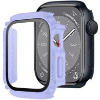 Carcasă rezistentă Armor cu sticlă securizată pentru Apple Watch 41 mm - violet