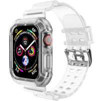 Carcasă rezistentă cu curea transparentă pentru Apple Watch 41mm / 40mm / 38mm - transparent