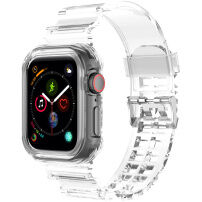 Carcasă rezistentă cu curea transparentă pentru ceas Apple 46mm - transparentă
