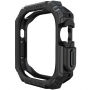 Carcasă rezistentă cu model din fibră de carbon pentru Apple Watch Ultra 49mm - negru
