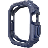 Carcasă rezistentă cu model din fibră de carbon pentru Apple Watch Ultra 49mm - albastru