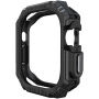 Husă rezistentă cu model din fibră de carbon pentru Apple Watch Ultra 49mm - negru