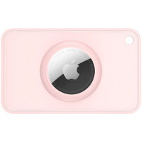 XDcase card transparent pentru portofel cu spațiu pentru AirTag 1 / 2 - roz