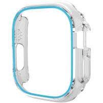 xDfind husă tip carte transparentă cu ramă luminată pentru Apple Watch Ultra 49mm - albastră