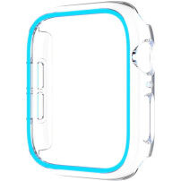 xDfind Husă tip carte transparentă cu ramă luminată pentru Apple Watch 41mm - albastru