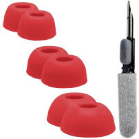 XDcase dopuri de schimb din spumă cu bețișor de curățare pentru AirPods Pro 1 / 2 - S/M/L - roșii