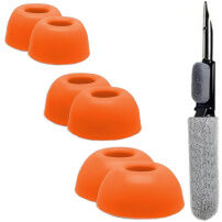 XDcase capete de rezervă din spumă cu stick de curățare pentru AirPods Pro 1 / 2 - S/M/L - portocalii