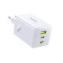 Baseus EnerFill FE11 GaN Reducție pentru încărcare rapidă cu porturi 2x USB-C / USB-A - 100W - alb