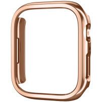 Carcasă de protecție metalizată pentru Apple Watch 41 mm - roz-auriu