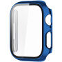Carcasă de protecție metalică cu sticlă securizată pentru Apple Watch 45 mm - albastru