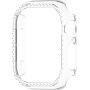Husă tip carte lucioasă ornată cu pietre pentru Apple Watch 41mm - transparentă