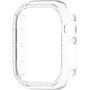 Husă tip carte lucioasă decorată cu pietre pentru Apple Watch 42mm (Series 10 / 11) - transparentă