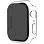 Husă tip carte lucioasă cu sticlă securizată Anti-Spy pentru Apple Watch 41mm - transparentă