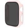 Husă tip carte mată cu sticlă securizată Anti-Spy pentru Apple Watch 41mm - roz deschis