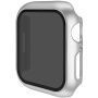 Husă tip carte metalică cu sticlă securizată Anti-Spy pentru Apple Watch 41mm - argintiu