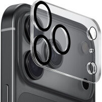 UNIQ Optix Clearshield Frameguard Folie de sticlă securizată pentru protecția lentilelor camerei spate pentru iPhone 17 Pro - negru