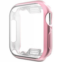 Husă cu protecție display, pentru Apple Watch 44mm - roz-auriu