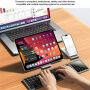 Yesido KB49 tastatură pliabilă Wireless Bluetooth cu touchpad și Suport - gri închis