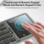 Yesido KB49 tastatură pliabilă Wireless Bluetooth cu touchpad și Suport - gri închis