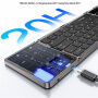 Yesido KB49 tastatură pliabilă Wireless Bluetooth cu touchpad și Suport - gri închis