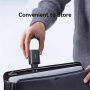 USAMS CC296 GaN set adaptor cu porturi USB-C / USB-A și cablu USB-C retractabil - 30W - negru