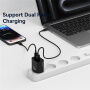 USAMS CC317 GaN Reducție pentru încărcare rapidă cu porturi USB-C / USB-A - 33W - negru