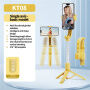 Selfie stick Bluetooth KT08 cu tripod și stabilizator Gimbal pentru iPhone - galben