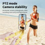 KT08 Bluetooth Selfie stick cu tripod, stabilizator Gimbal și lumină pentru iPhone - galben