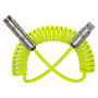 WEKOME WDC-80 2în1 cablu spiralat de încărcare și date - USB-C / USB-A la USB-C / Lightning - 1,8 m - verde neon