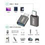 ENKAY ENK-AT134 reducție de încărcare și date - USB-A la USB-C - 2 buc - gri