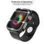 xDfind Husă tip carte metalică încrustată cu pietre pentru Apple Watch 46mm - negru