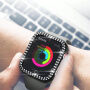 xDfind Husă tip carte metalică încrustată cu pietre pentru Apple Watch 46mm - negru
