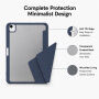 Husă tip carte XDcase cu suport origami și spațiu pentru Apple Pencil pentru iPad Air 13" (2024-2026) / Pro 12,9" (2018-2022) - albastru închis