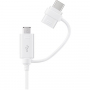 Cablu original de date de încărcare Samsung USB-A / USB-C / micro USB - 1,5 m - alb