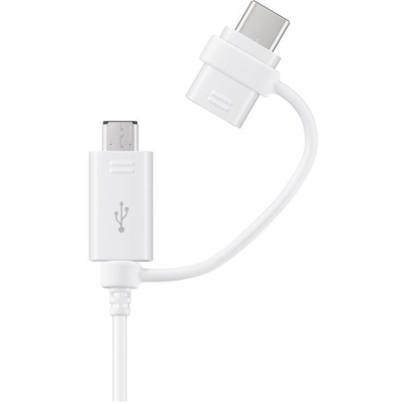 Cablu original de date de încărcare Samsung USB-A / USB-C / micro USB - 1,5 m - alb