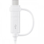 Cablu original de date de încărcare Samsung USB-A / USB-C / micro USB - 1,5 m - alb