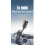 ESSAGER cablu spiralat împletit de încărcare și date - USB-A la USB-C - 1,8 m - negru