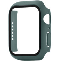 Husă tip carte mată cu Folie de sticlă securizată pentru Apple Watch 41mm - petrol