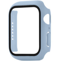 Husă tip carte mată cu Folie de sticlă securizată pentru Apple Watch 41mm - albastră
