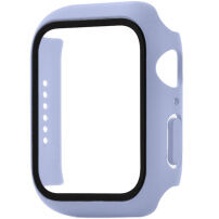 Husă tip carte mată cu Folie de sticlă securizată pentru Apple Watch 41mm - mov