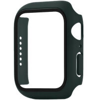 Husă tip carte mată cu Folie de sticlă securizată pentru Apple Watch 41mm - verde închis