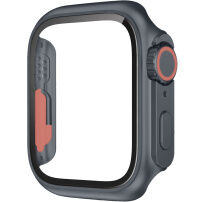 Carcasă în stilul Watch Ultra cu sticlă securizată pentru Apple Watch 40mm - gri