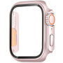Husă tip carte în stil Watch Ultra cu sticlă securizată pentru Apple Watch 46mm - roz