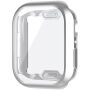 Husă tip carte metalică din plastic moale cu protecție pentru ecran pentru Apple Watch 41mm - argintie