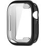 Husă tip carte metalică din plastic moale cu protecție pentru ecran pentru Apple Watch 42mm (Series 10 / 11) - negru