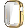 Husă tip carte metalică din plastic moale cu protecție de ecran pentru Apple Watch 42mm (Series 10 / 11) - aurie