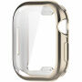 Husă tip carte metalizată din plastic moale cu protecție pentru ecran pentru Apple Watch 42mm (Series 10 / 11) - starlight