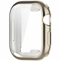 Husă tip carte metalică din plastic moale cu protecție pentru ecran pentru Apple Watch 46mm - starlight