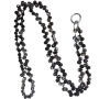 Șnur de cristal cu mărgele pentru prindere pe husă pentru iPhone - negru